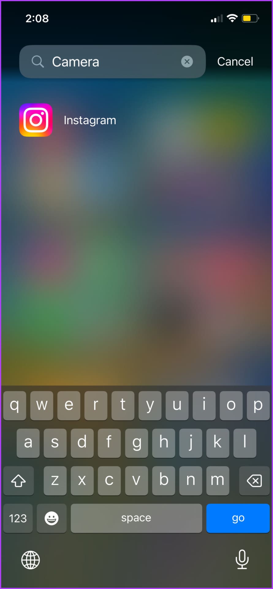 After disabling camera on the Lock Screen 