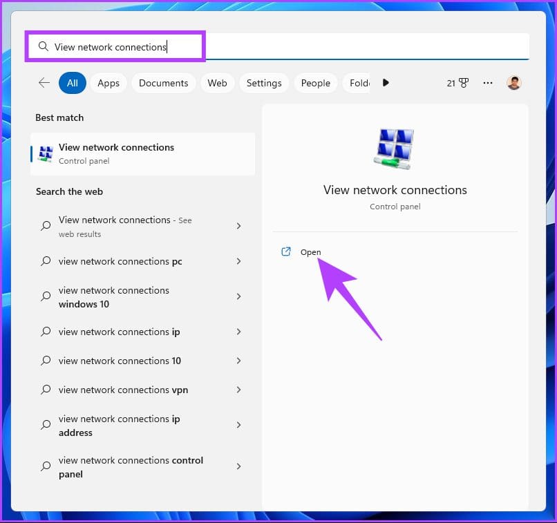 type View network connections