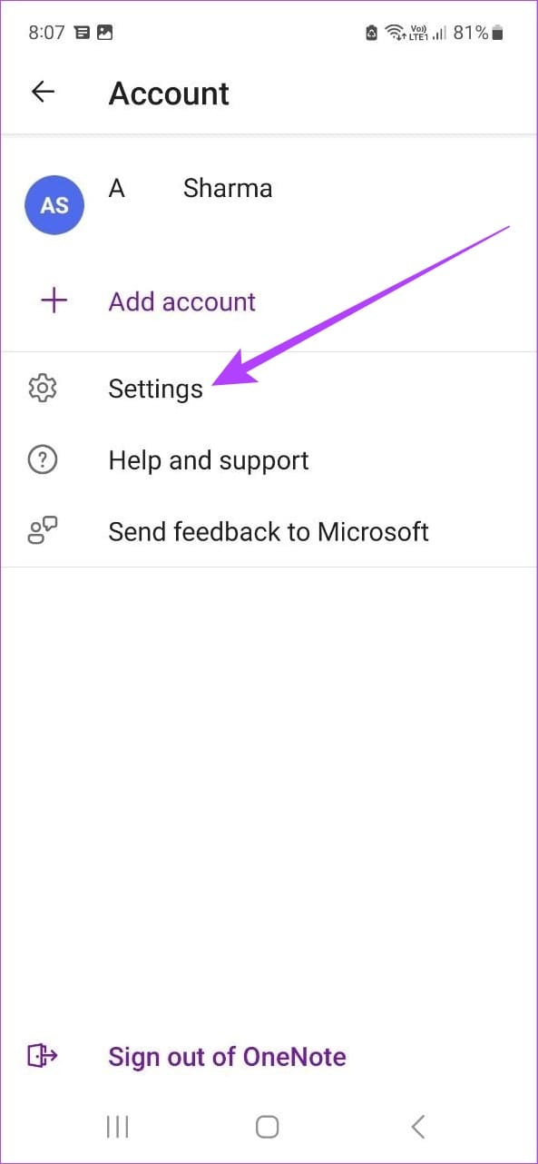 Tap on Settings