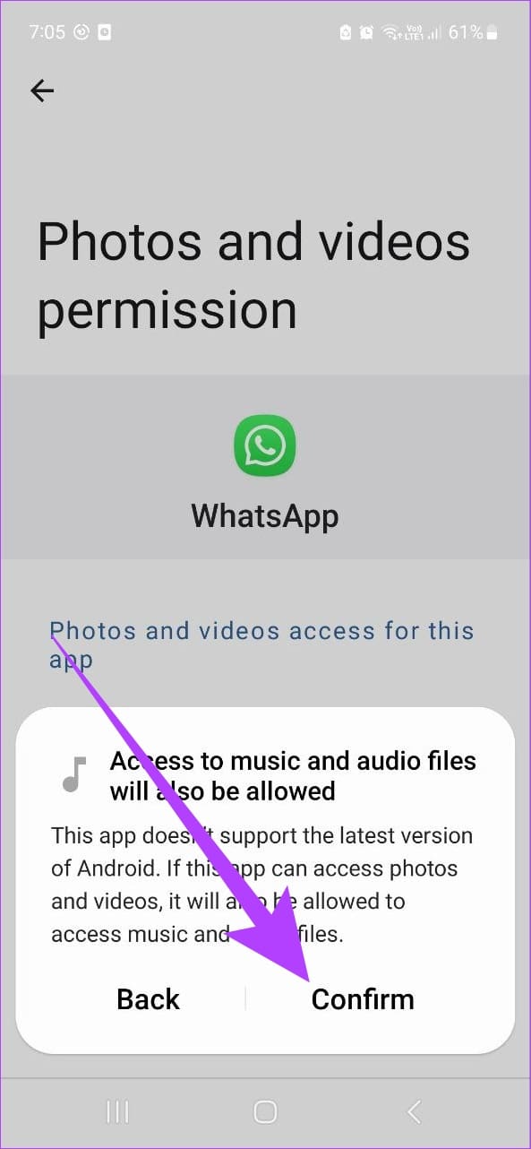 Tap on Confirm