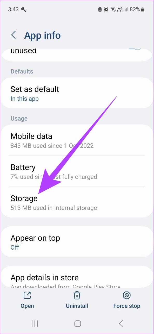 Tap on Storage