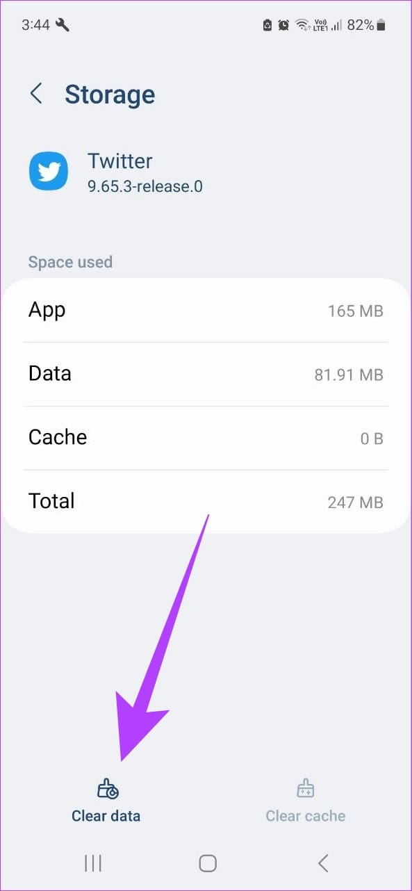 Tap on Clear data