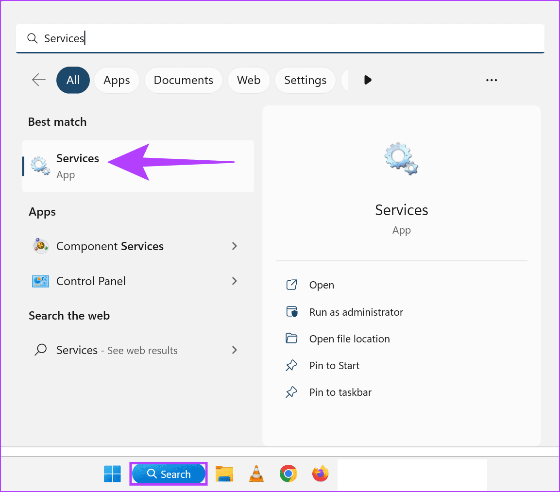 Open the Services app
