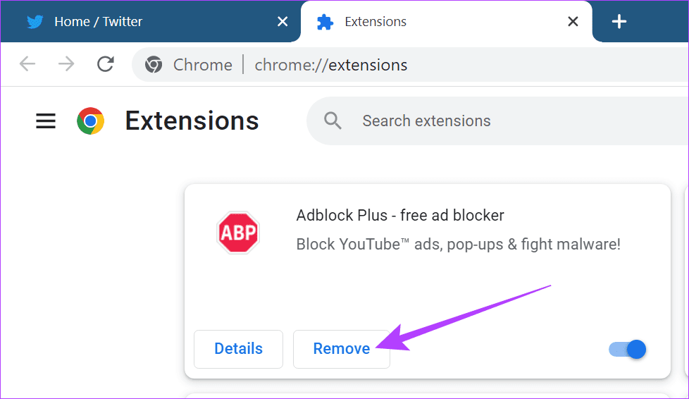 Remove Chrome extensions