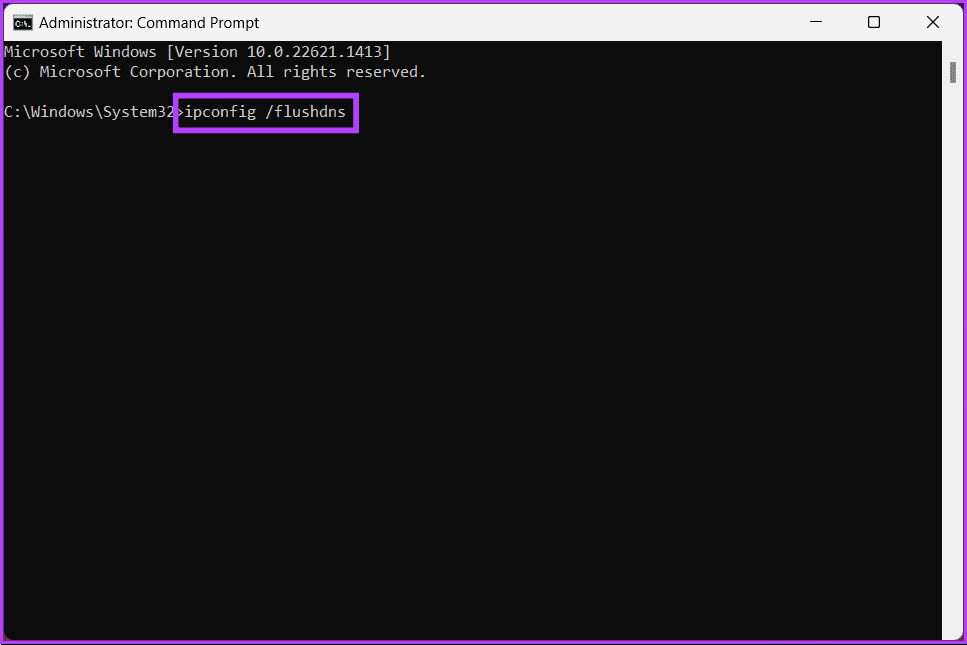 Type the below command