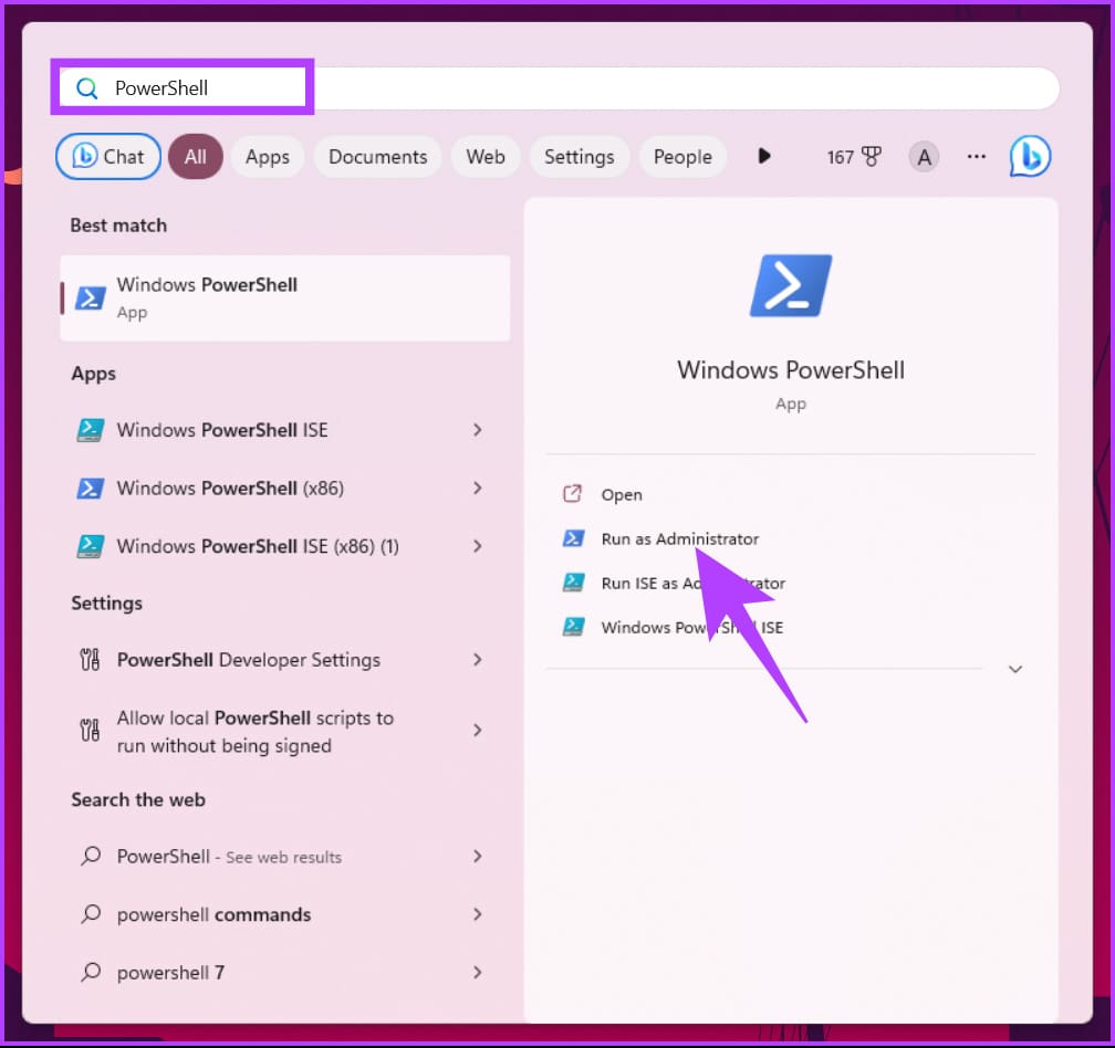type PowerShell