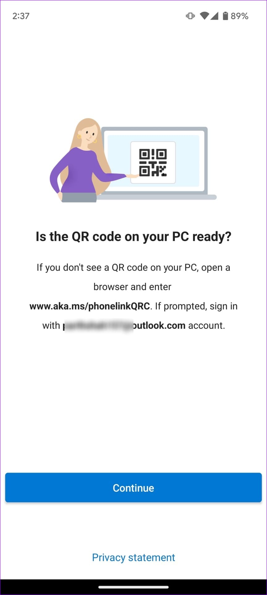 scan QR code on Android