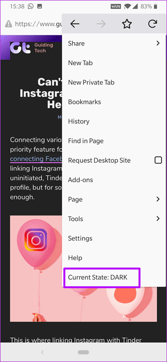How To Get Dark Mode On Firefox For Android 16