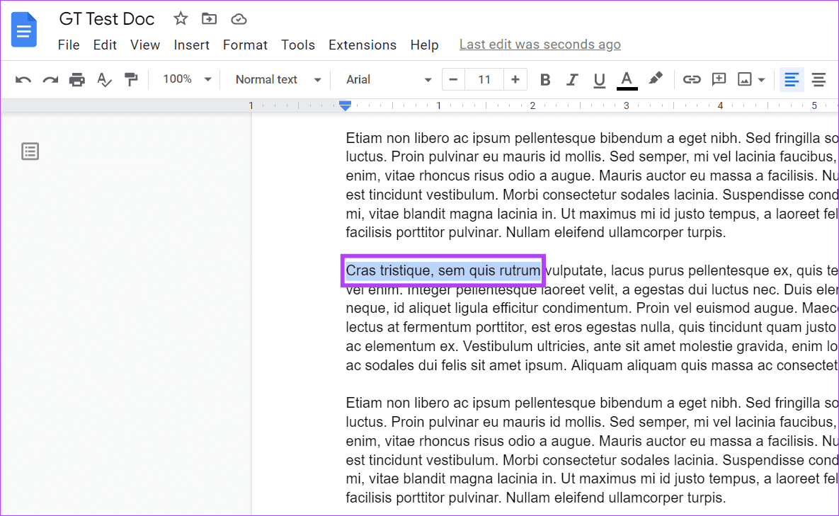 Select the text you want to hyperlink
