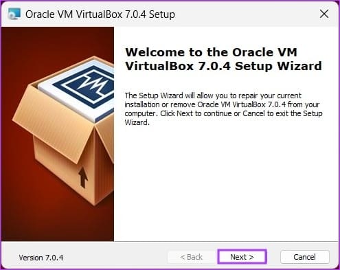 installation wizard pops up