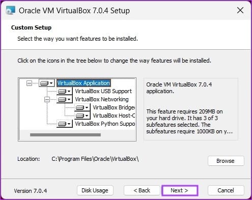 default installation