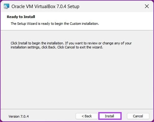 click Install