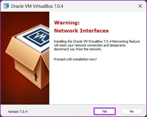 warning about Network Interfaces