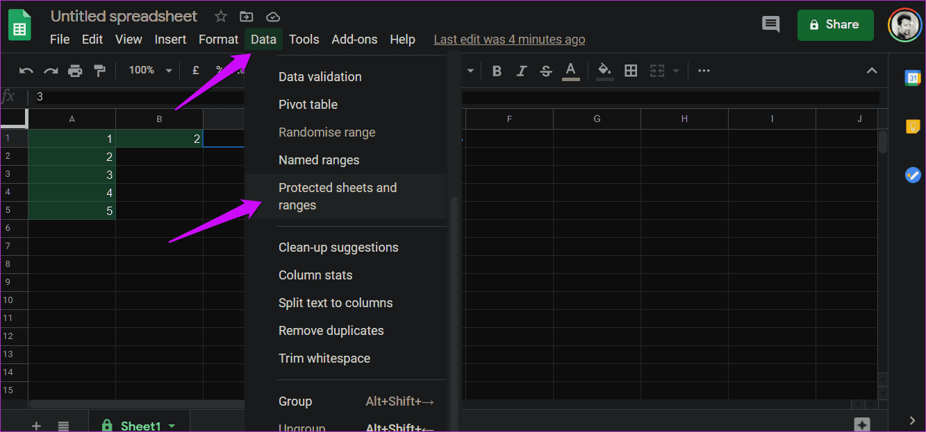 How to Lock Cells and Rows in Google Sheets 10