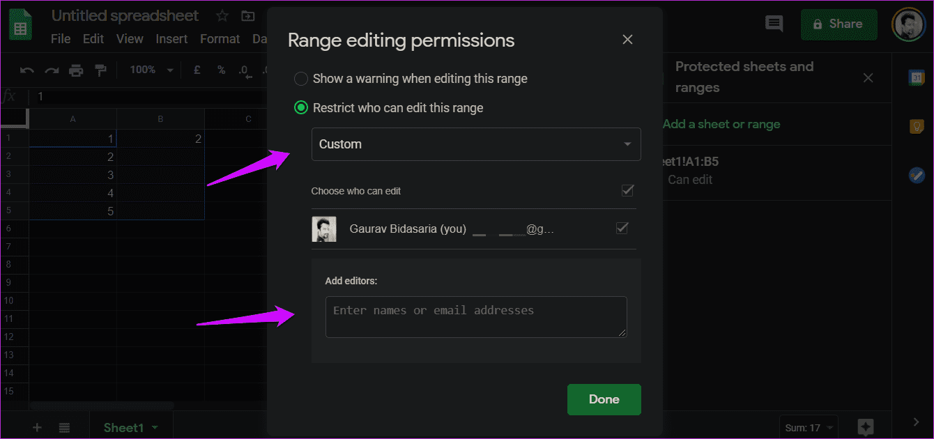 How to Lock Cells and Rows in Google Sheets 3