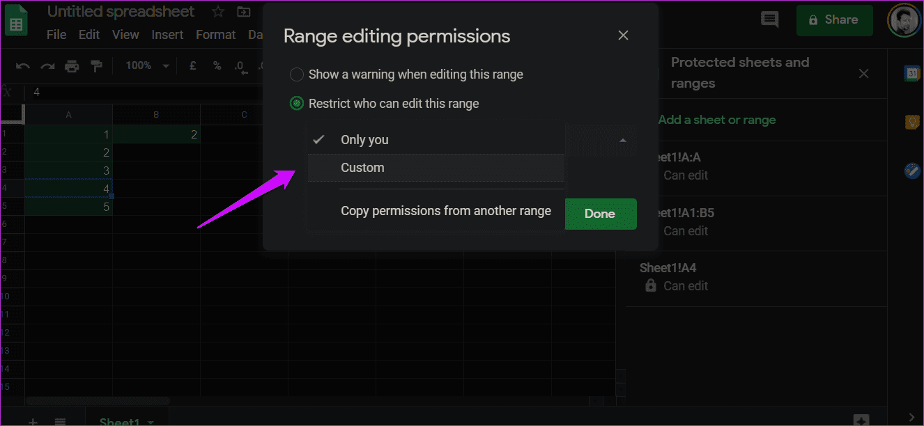 How to Lock Cells and Rows in Google Sheets 4