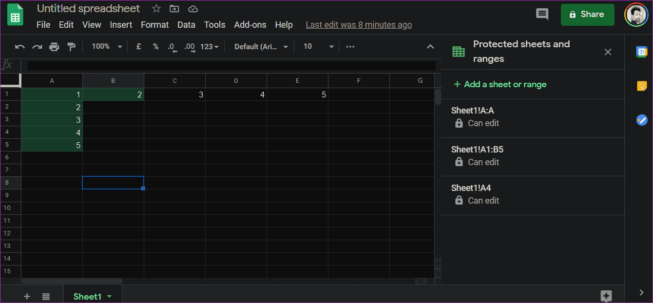 How to Lock Cells and Rows in Google Sheets 6