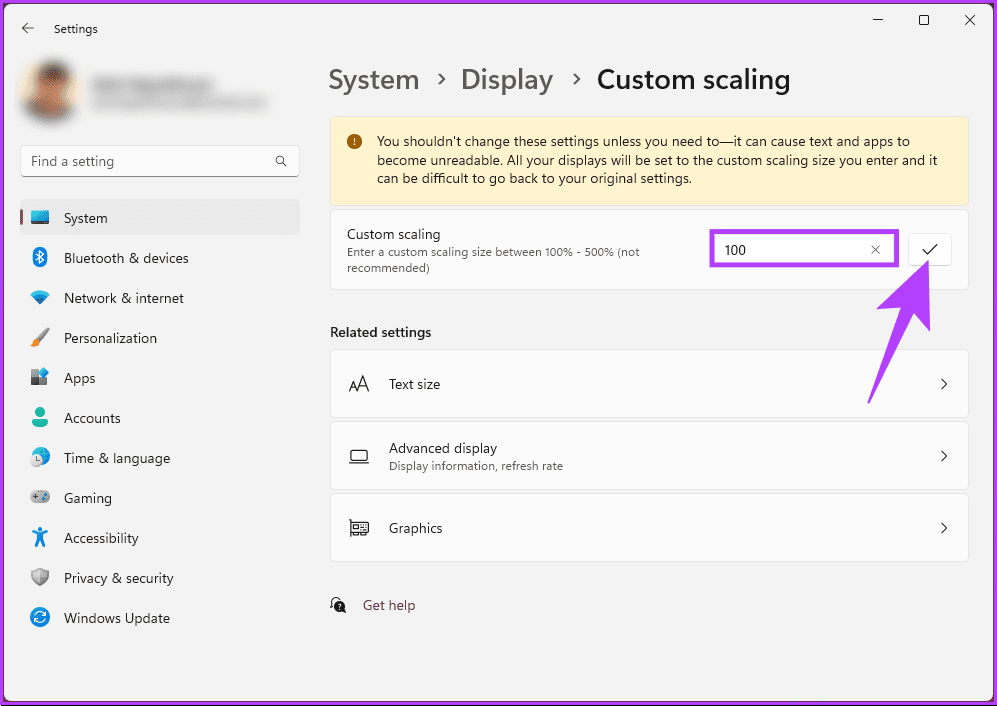 click on the tick next to it to confirm