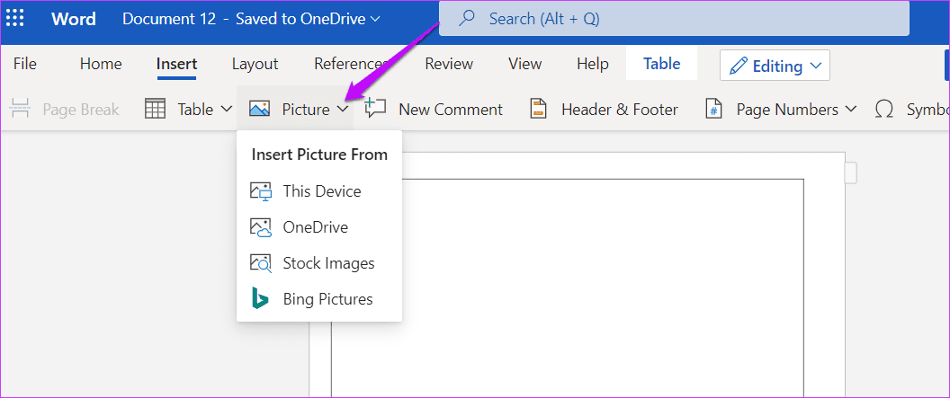How to Make a Cover Page on Microsoft Word Online 4