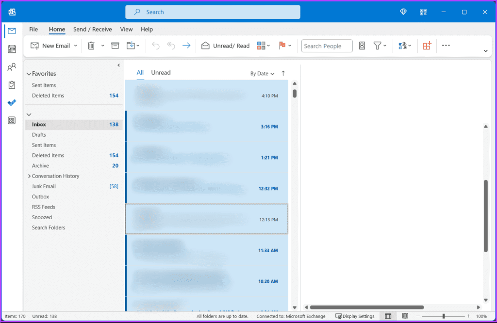 press' Ctrl + A' on your keyboard to select all emails