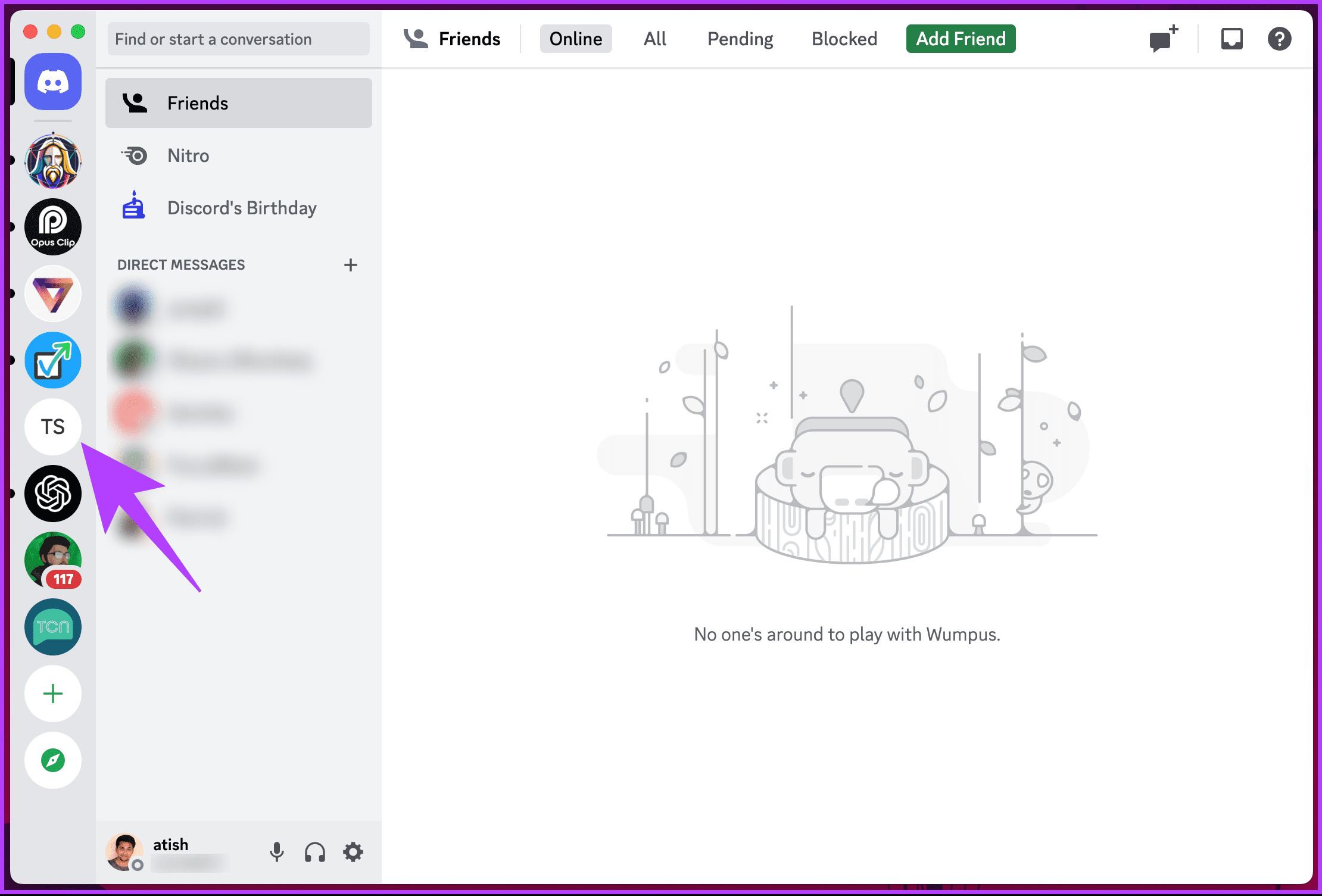 Open the Discord app on your PC