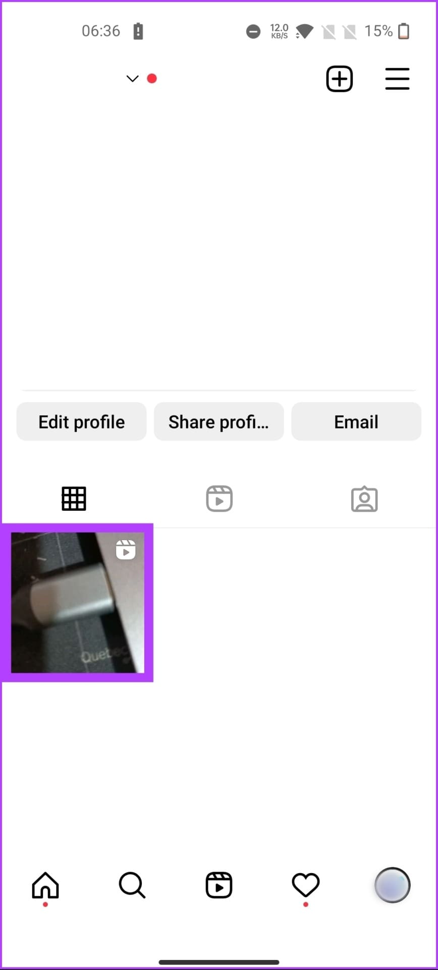 go to the Reels tab and check out