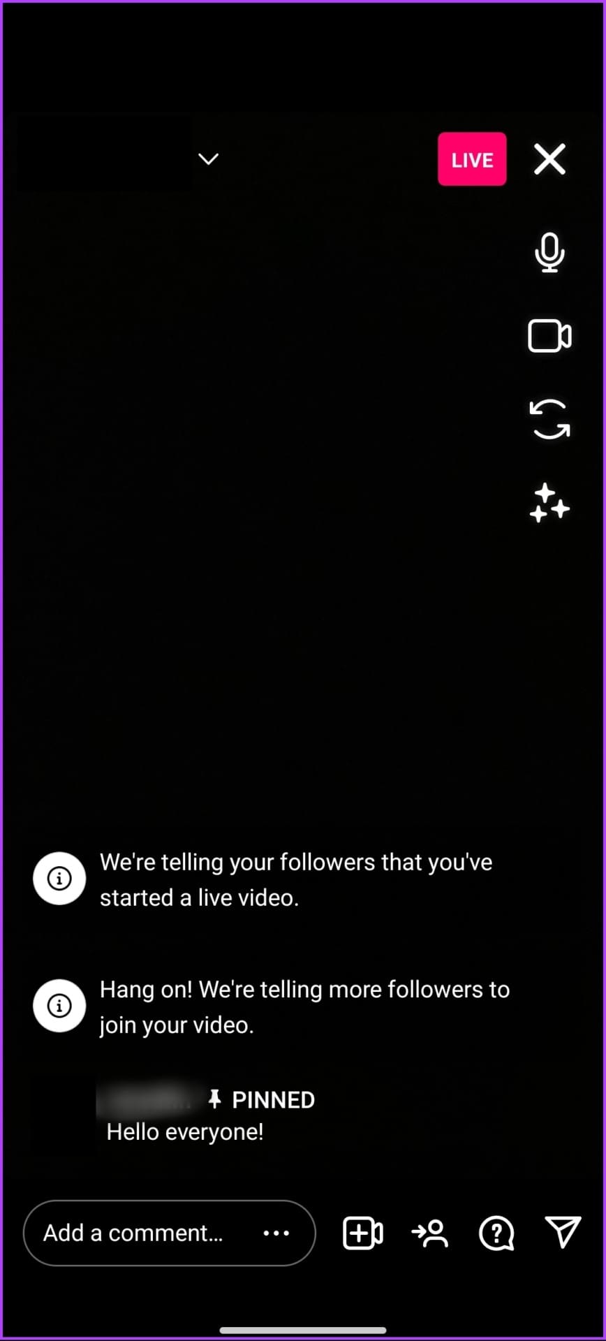 Pinned comment