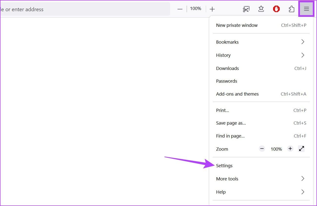 Click on hamburger icon & click on Settings