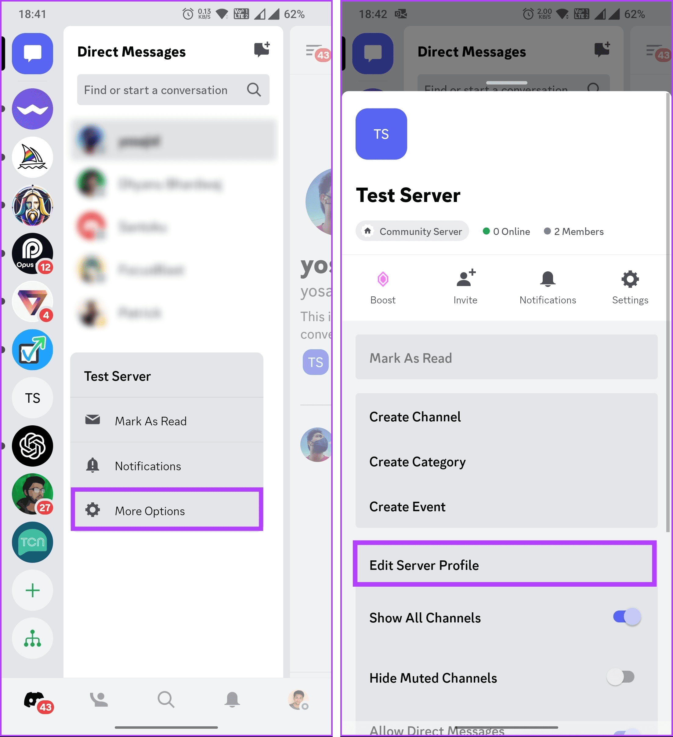 select More Options