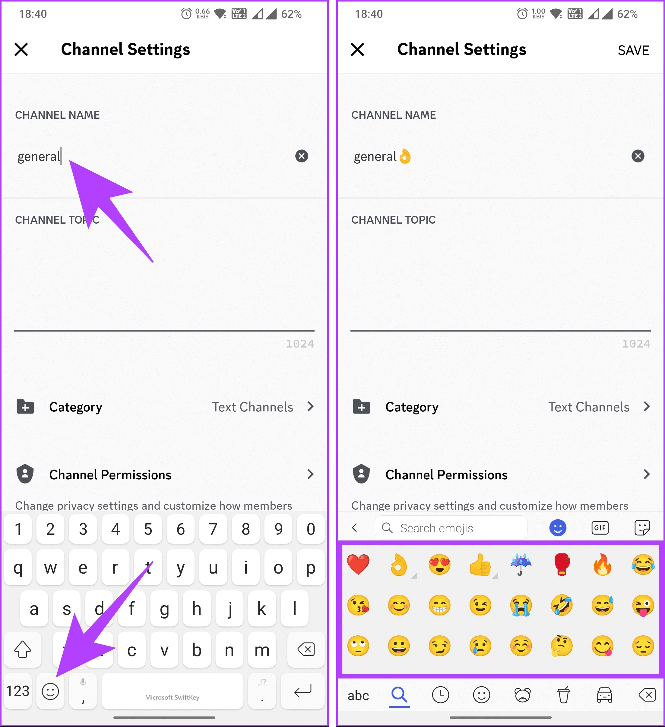 add the emoji you want by tapping