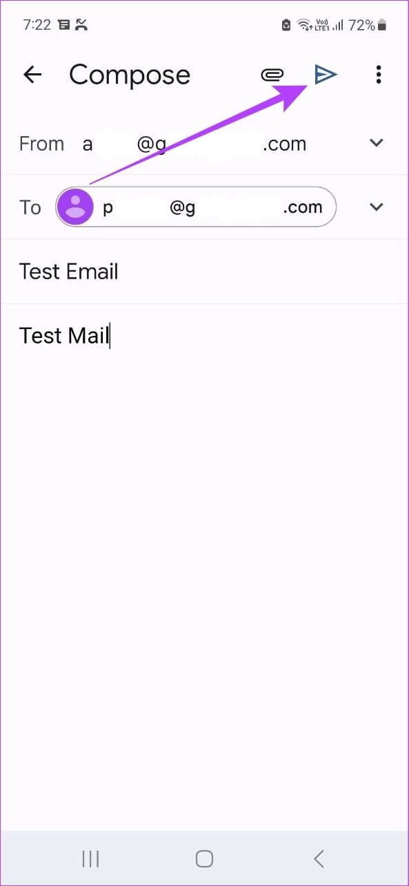 Click on the send button