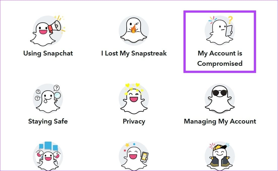 Click on My Account Is Compromised