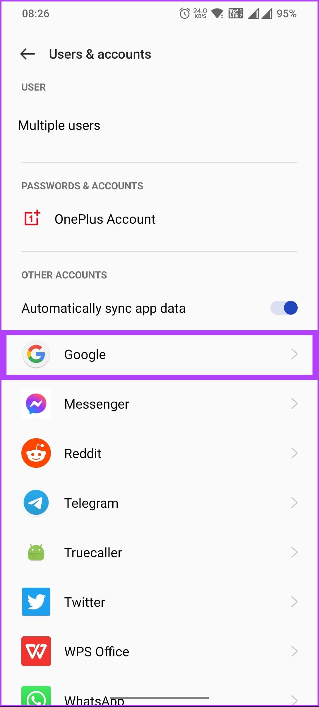 select Google