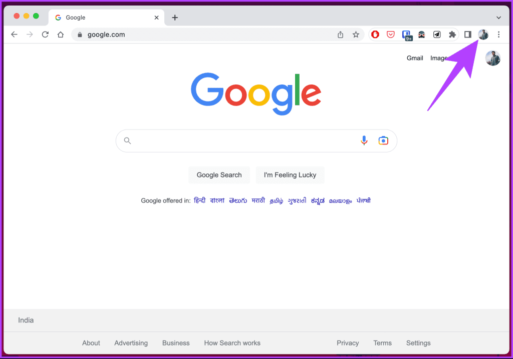 click on your profile photo in the top-right corner