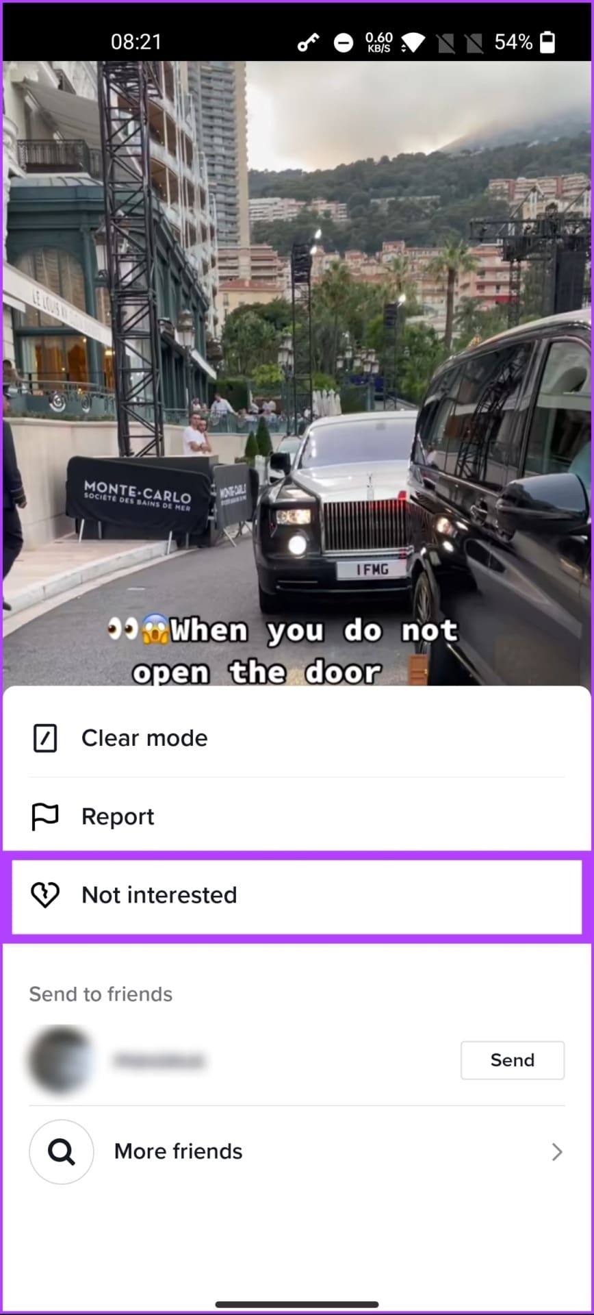 select Not interested