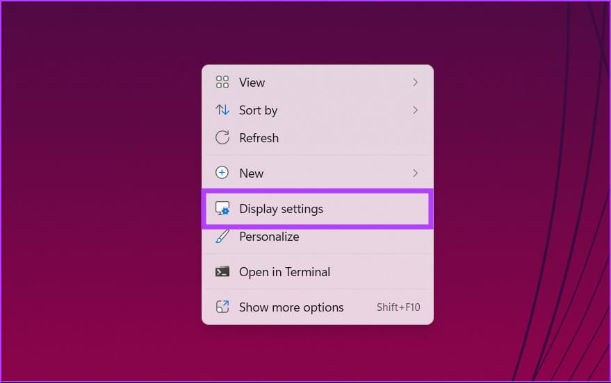 Right-click on the empty space on your desktop