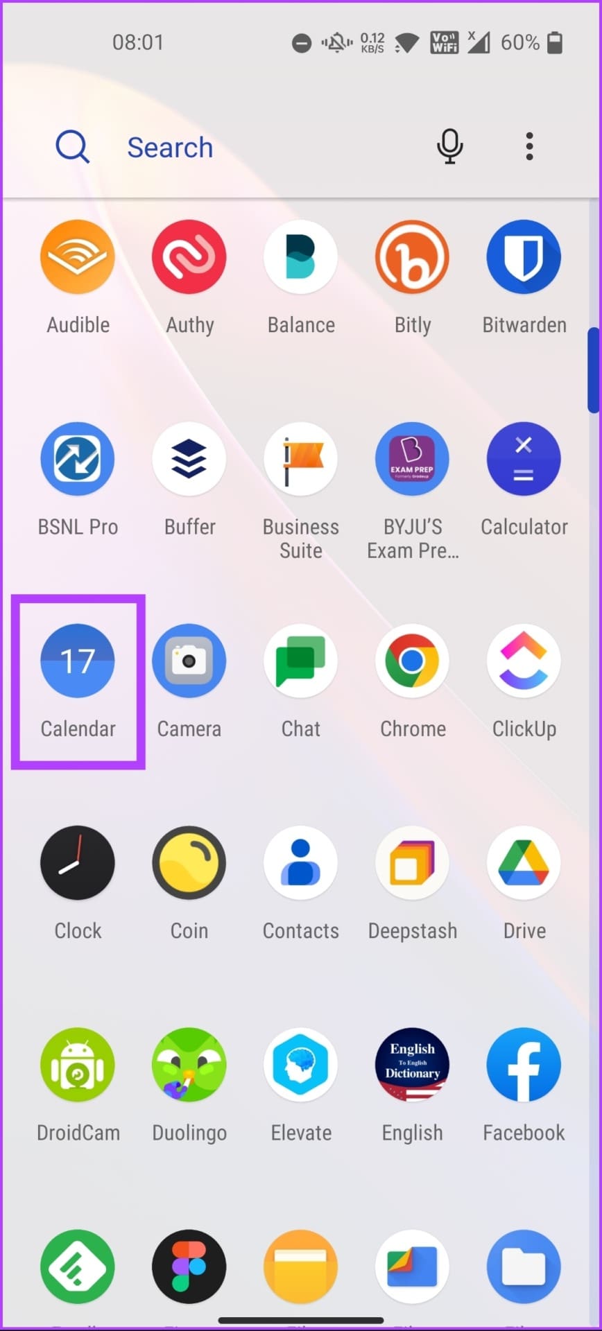 Open Google Calendar on your Android or iOS device
