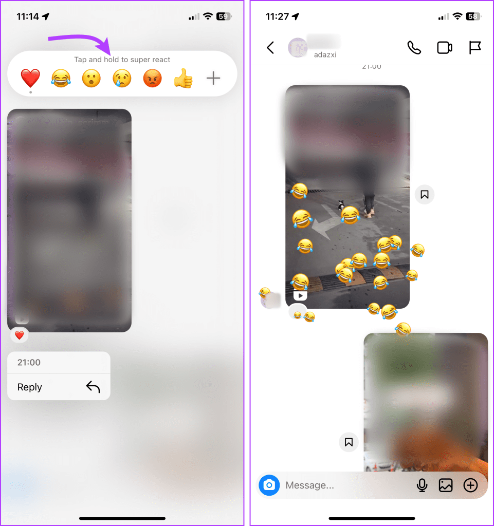 Super React on Instagram