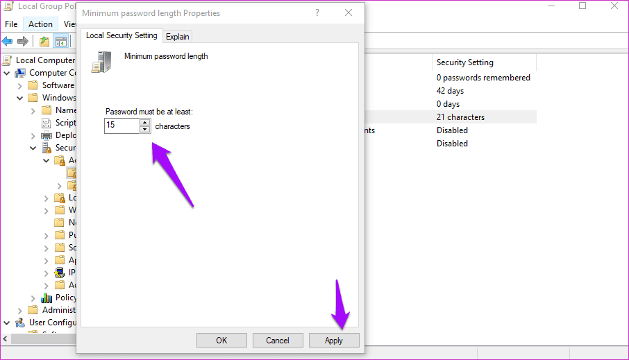 How to Set Minimum Password Length in Windows 10 5