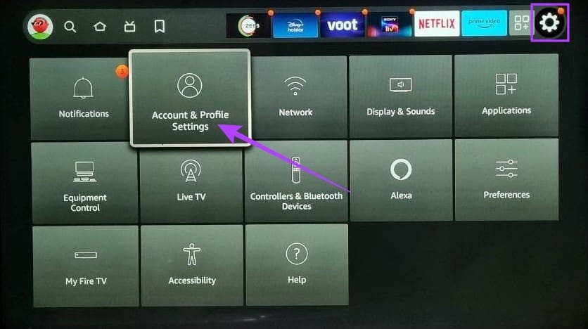 Select Account & Profile Settings