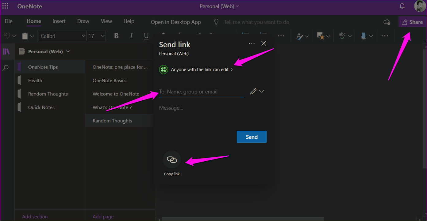 How to Share One Note Notebook on Desktop and Mobile 16