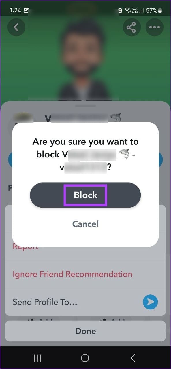 Tap on Block