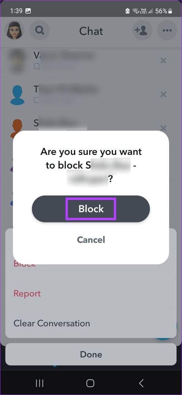 Tap on Block