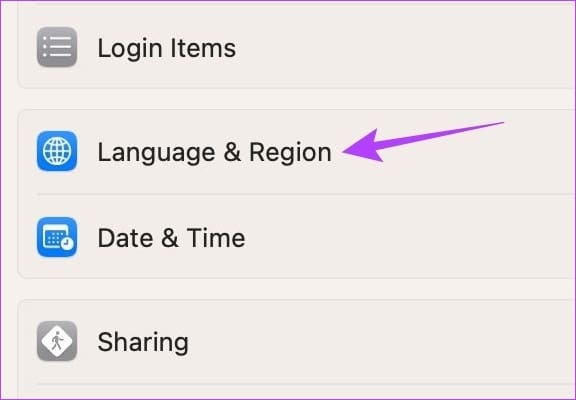 Click on Language and Region