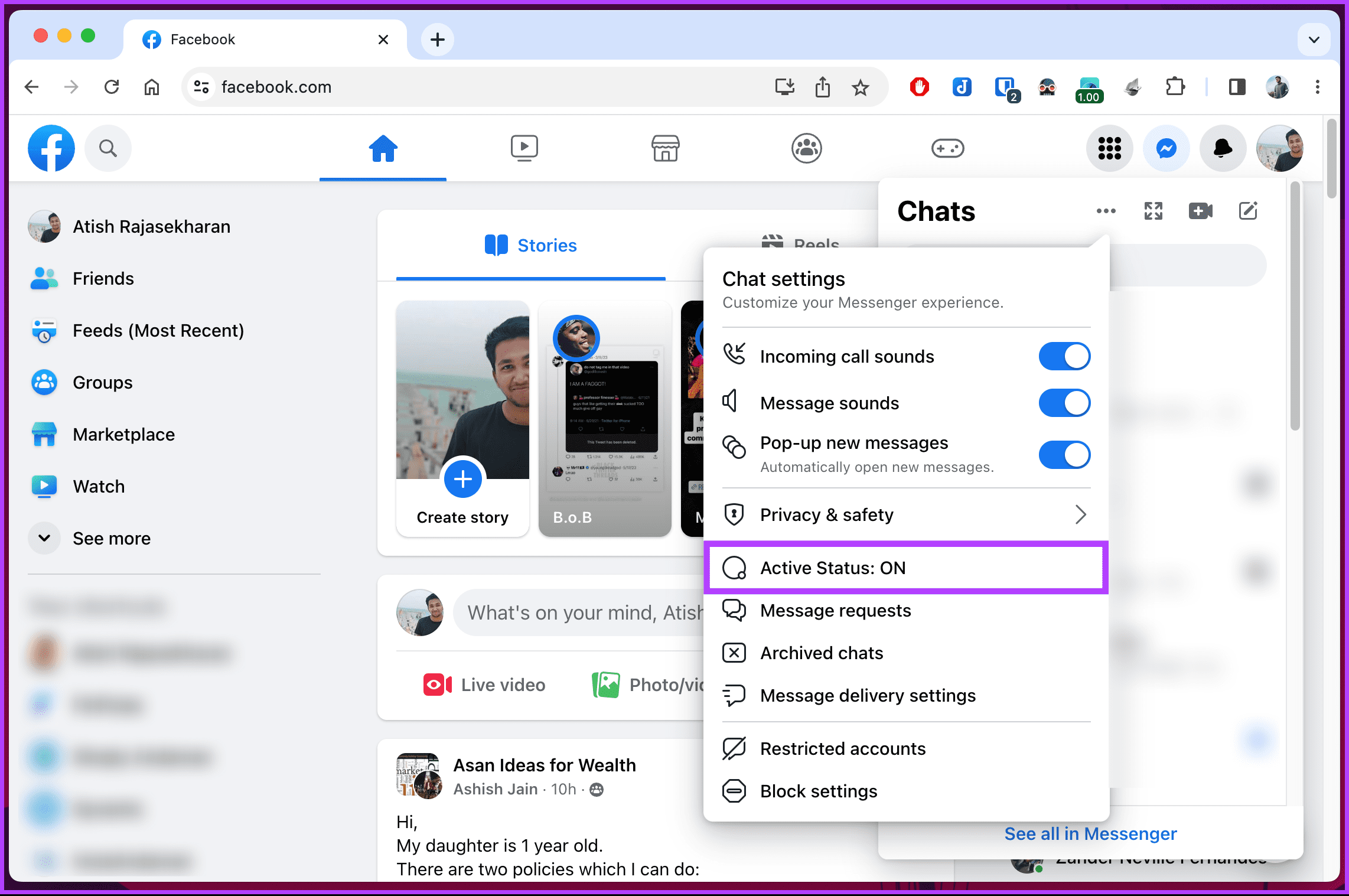 select Active Status