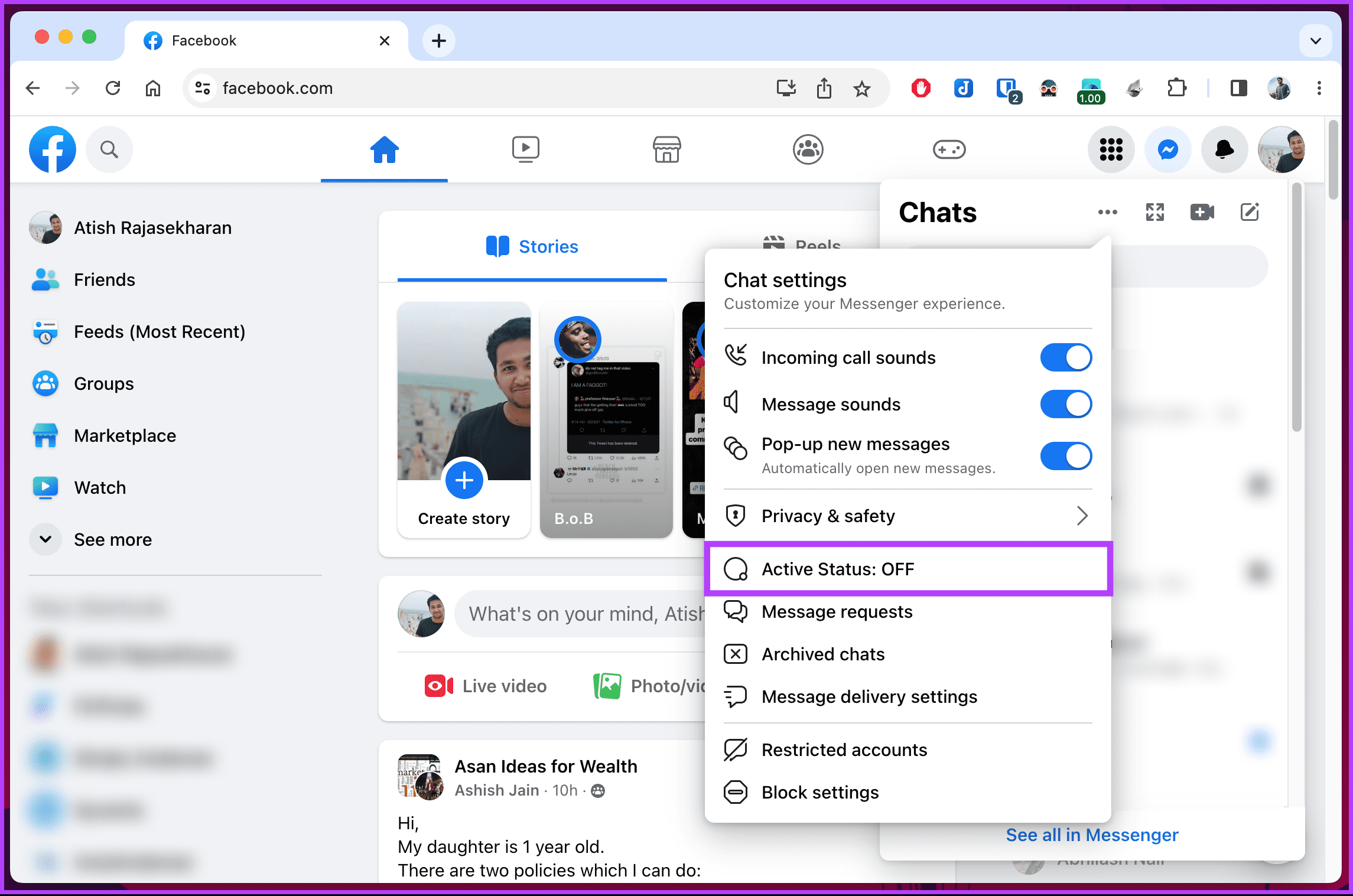 select Active Status