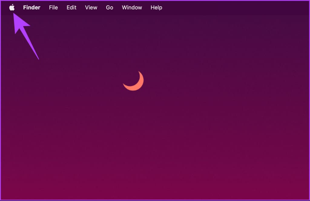 Click on the Apple logo at the top left corner