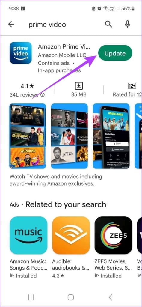 Check for Prime Video app Updates