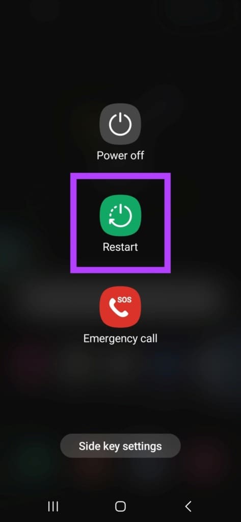 Restart Android device