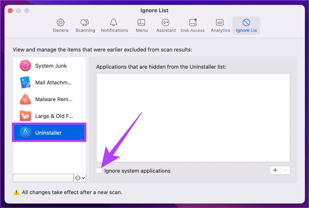 select Uninstaller